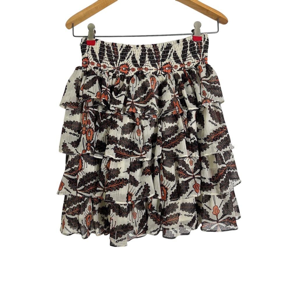 LETMEBE x ANTHROPOLOGIE Tiered Lace-Up Mini Skirt - Picture 4 of 8